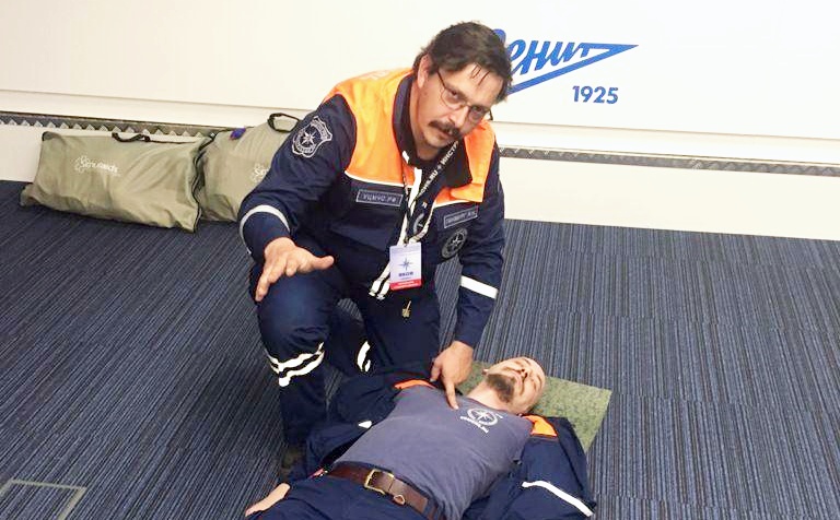 Обучение по сердечно-лёгочной реанимации для ФК «Зенит»